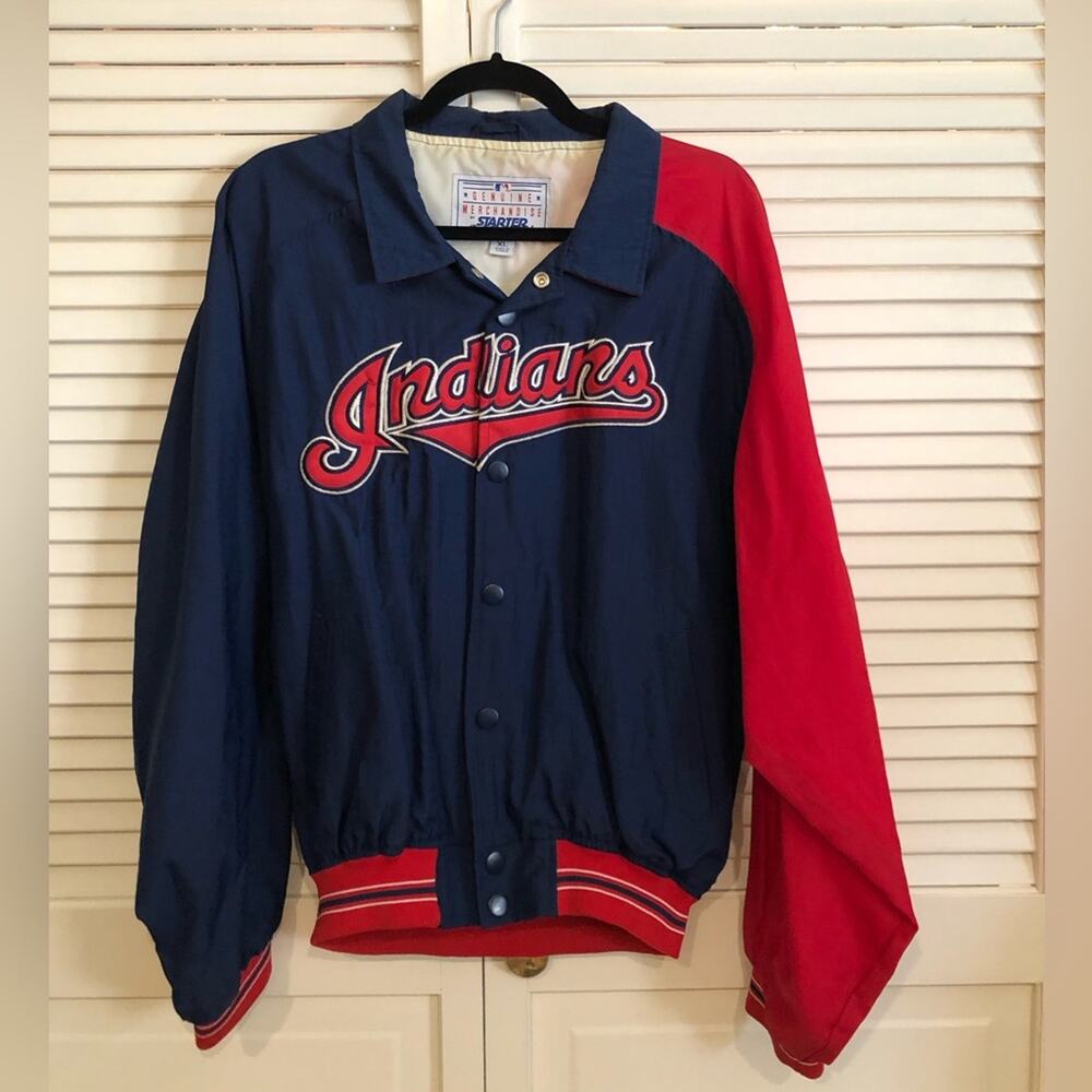 Vintage 1990s Cleveland Indians Starter Dugout Jacket XL